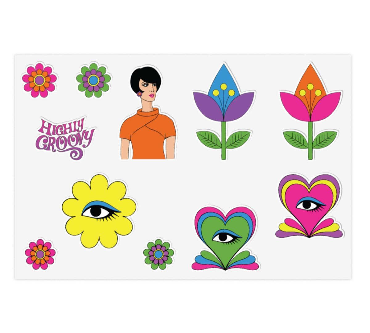 Highly Groovy Sticker Sheet